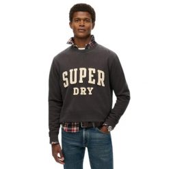 Bluza Superdry Athletic. Czarne bluzy męskie Superdry., m, z aplikacjami, bez kaptura. Za 354.95 zł.