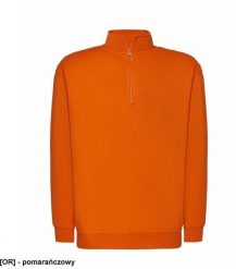 JHK - Bluza dresowa z krótkim zamkiem pomarańczowy XL. Brązowe bluzy męskie JHK, m, bez wzorów, z dresówki, bez kaptura. Za 62.36 zł.