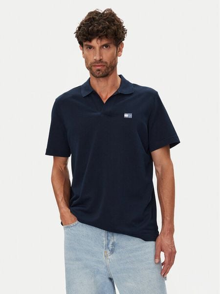 Tommy Jeans Polo Skipper DM0DM21657 Granatowy Regular Fit. Niebieskie koszulki polo męskie Tommy Jeans, l, bez wzorów, z bawełny, bez ramiączek. Za 179.99 zł.