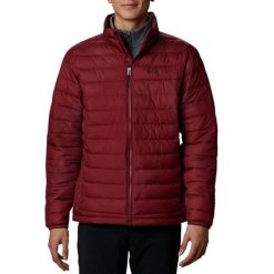 Kurtka turystyczna męska Columbia Powder Lite. Czerwone kurtki męskie Columbia, m, bez wzorów, z poliesteru, bez kaptura. Za 326.70 zł.