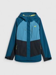 4F Kurtka trekkingowa membrana 10000 damska - turkusowa XXL. Niebieskie kurtki damskie 4f, na lato, l, bez wzorów, z materiału, wizytowe, bez kaptura. Za 399.99 zł.