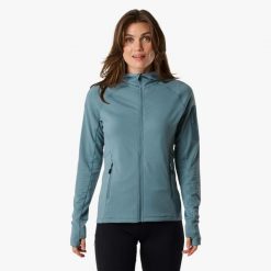 Bluza turystyka damska Swedemount Ultra Light Tech Midlayer Hood szybkoschnąca. Niebieskie bluzy damskie SWEDEMOUNT, bez wzorów, bez kaptura. W wyprzedaży za 222.00 zł.