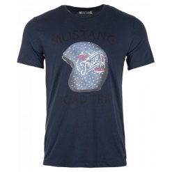 Mustang T-Shirt Męski Printed Xl Ciemnoniebieski. Szare t-shirty męskie Mustang. Za 99.00 zł.