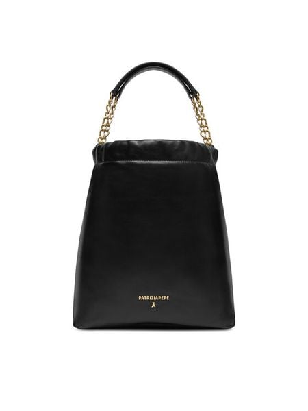 Patrizia Pepe Torebka 2B0136/L113 Czarny. Czarne torebki do ręki damskie Patrizia Pepe, bez wzorów, ze skóry, bez dodatków. Za 869.99 zł.