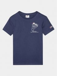 Champion T-Shirt 306373 Granatowy Regular Fit. Niebieskie t-shirty dla chłopców Champion, bez wzorów, z bawełny, bez ramiączek. Za 69.99 zł.