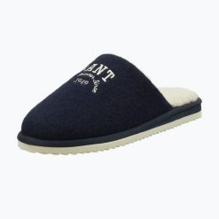 Kapcie damskie GANT Pantofli. Niebieskie kapcie damskie GANT, bez wzorów, bez obcasa. Za 189.99 zł.