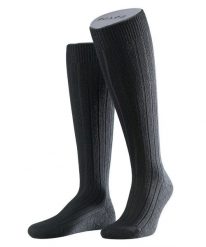 Skarpetki do połowy łydki Falke Teppich Im Schuh. Czarne skarpety męskie Falke, bez wzorów, z materiału. Za 155.50 zł.