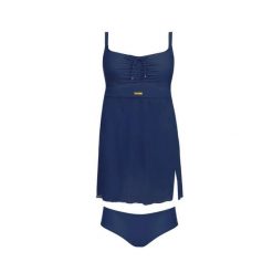 Strój kąpielowy plażowy damski tankini Self Tankini Fashion. Niebieskie bikini damskie SELF HEAT, bez wzorów. Za 189.99 zł.