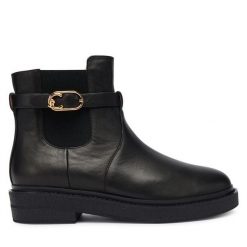 Botki Coccinelle. Czarne botki damskie Coccinelle, bez obcasa, na płaskiej podeszwie, bez zapięcia. Za 1,299.00 zł.