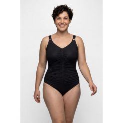 Damski Kostium kąpielowy kaktusy miękkie miseczki ozdobne kółka. Czarne kostiumy jednoczęściowe damskie Ulla Popken, plus size, bez wzorów, z elastanu, sportowe, plus size. Za 239.99 zł.
