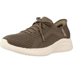 Buty SKECHERS SLIP-INS: ULTRA FLEX 3.0 TONAL STRETC Zielony. Zielone trampki i tenisówki damskie Skechers, bez wzorów, z materiału, bez zapięcia. Za 353.99 zł.