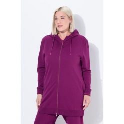 Damskie Bluza dresowa ozdobna lamówka oversize kaptur. Czerwone bluzy damskie Ulla Popken, plus size, bez wzorów, z bawełny, bez kaptura. W wyprzedaży za 191.99 zł.