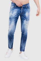 DSQUARED2 Niebieskie jeansy męskie super twinky jean. Niebieskie jeansy męskie Dsquared2. W wyprzedaży za 1,999.99 zł.