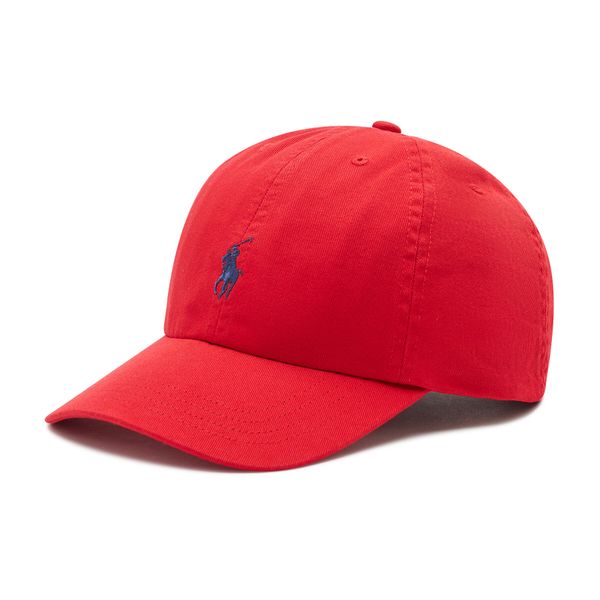 Czapka z daszkiem Polo Ralph Lauren. Czerwone czapki i kapelusze męskie Polo Ralph Lauren, bez wzorów. Za 139.99 zł.