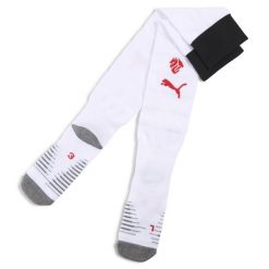 Męskie skarpety AC Milan 25/26 PUMA White Black. Białe legginsy sportowe męskie Puma, m, bez wzorów, do piłki nożnej. Za 109.00 zł.