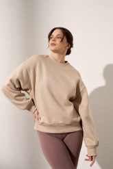 Bluza do jogi Moonholi Just Perfect oversize z bawełnianej dzianiny. Brązowe bluzy damskie MOONHOLI, na lato, s, bez wzorów, z bawełny, bez kaptura. Za 359.00 zł.