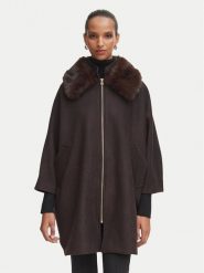 Rinascimento Płaszcz przejściowy CFC0130344003 Brązowy ciemny Oversize. Brązowe płaszcze damskie Rinascimento, xl, bez wzorów, z syntetyku, bez kaptura. Za 1,149.00 zł.