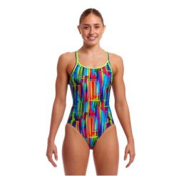 Strój kąpielowy jednoczęściowy FUNKITA The Glitch - Diamond Back. Kostiumy jednoczęściowe damskie FUNKITA, bez wzorów, sportowe, do pływania. Za 259.00 zł.