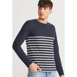 Longsleeve w paski - Granatowy. Bluzki z długim rękawem męskie marki Reserved. Za 79.99 zł.