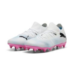 Buty piłkarskie męskie Puma Future 7 Match Mxsg. Białe buty sportowe męskie Puma, z materiału, bez zapięcia, do piłki nożnej. W wyprzedaży za 297.80 zł.