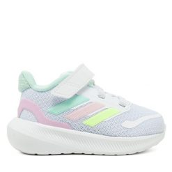 Sneakersy adidas. Białe trampki i tenisówki chłopięce Adidas, bez wzorów, bez zapięcia. Za 159.99 zł.