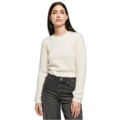 Damski krótki sweter Urban Classics Feather GT. Białe swetry damskie Urban Classics, na zimę, bez wzorów, bez kołnierzyka, bez ramiączek, krótkie, bez kaptura. Za 191.00 zł.
