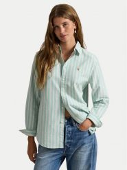 Polo Ralph Lauren Koszula 211970739500 Zielony Relaxed Fit. Zielone bluzki damskie Polo Ralph Lauren, l, bez wzorów, z bawełny, bez kołnierzyka, bez ramiączek. Za 729.99 zł.