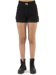 Odzież sportowa z bawełna na co dzień na siłownię. Czarna szorty sportowe damskie LEONE 1947 APPAREL, xs, bez wzorów, z bawełny, sportowe, na fitness i siłownię. Za 105.21 zł.