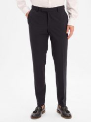 BOSS spodnie z wełny dziewiczej Baukasten - H-Gio-MM-C-NF Mężczyźni Slim Fit niebieski, 48. Niebieskie eleganckie spodnie męskie Boss, m, bez wzorów, z wełny. Za 599.95 zł.