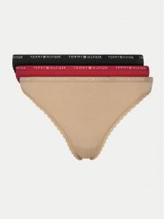 Tommy Hilfiger Komplet 3 par stringów UW0UW05954 Kolorowy. Stringi damskie Tommy Hilfiger, l, bez wzorów, z bawełny. Za 149.99 zł.