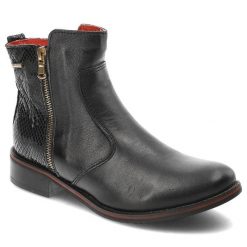 Czarne Botki Avanti Damskie Skórzane Buty. Czarne botki damskie Avanti, ze skóry, eleganckie, bez obcasa, bez zapięcia. Za 209.00 zł.