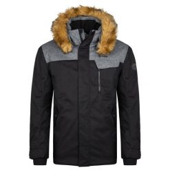 Męska kurtka zimowa Kilpi ALPHA-M. Czarne kurtki męskie Kilpi, na zimę, m, z aplikacjami, z bawełny, eleganckie, z kapturem. Za 398.00 zł.