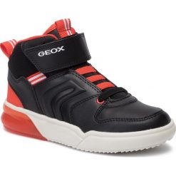Sneakersy GEOX - J Grayjay B. C J949YC 0BU11 C9279 D Black/Dk Orange. Czarne półbuty chłopięce Geox, bez wzorów, z materiału, bez zapięcia. Za 349.00 zł.