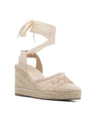 DeeZee Espadryle WSS-100722-01 Beżowy. Brązowe espadryle damskie DeeZee, bez wzorów, z materiału, bez obcasa, bez zapięcia. Za 129.99 zł.
