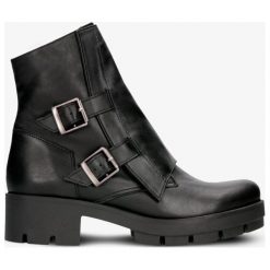 Symbiosis Botki Georgia , czarny, rozmiar 5. Czarne botki damskie Symbiosis, z materiału, bez obcasa, na platformie, bez zapięcia. W wyprzedaży za 356.99 zł.