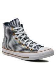 Converse Trampki Chuck Taylor All Star Herringbone Stripe A07232C Niebieski. Niebieskie trampki i tenisówki damskie Converse, bez wzorów, z materiału, retro, bez zapięcia. Za 229.99 zł.