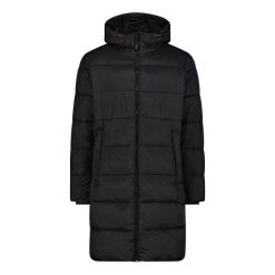 Długi płaszcz puchowy z kapturem CMP. Czarne kurtki męskie CMP, na zimę, m, bez wzorów, z puchu, sportowe, długie, z kapturem. Za 563.40 zł.