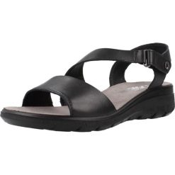 Sandały IMAC 557420I Czarny. Czarne sandały damskie Imac, bez wzorów, ze skóry, bez obcasa, bez zapięcia. Za 175.99 zł.
