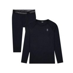 Koszulka z wełny merynosów termoutwardzalna – mężczyźni – koszula + legginsy 3/4. Czarne koszulki sportowe męskie POEDERBAAS, m, bez wzorów, z wełny, bez kołnierzyka, bez ramiączek, trekkingowe. W wyprzedaży za 438.12 zł.