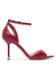 Liu Jo Sandały My Tracy 02 SXX017 EX004 Czerwony. Czerwone sandały damskie Liu Jo, bez wzorów, z lakierowanej skóry, bez obcasa, na szpilce, bez zapięcia. Za 699.99 zł.