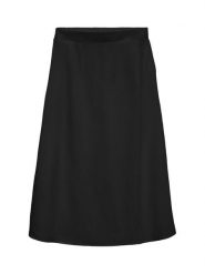 Vero Moda Spódnica midi Mymilo 10340419 Czarny Regular Fit. Czarne spódnice damskie Vero Moda, m, bez wzorów, ze lnu, midi. Za 179.99 zł.