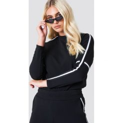 Sisters Point Bluza Gings 1 - Black. Czarne bluzy damskie Sisters Point, w paski, z elastanu. Za 141.95 zł.