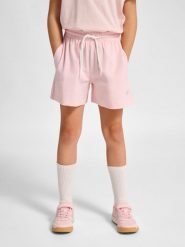 Szorty dla dziewcząt Hummel Solid. Czerwone spodenki dla dziewczynek Hummel, bez wzorów, z bawełny, sportowe. Za 150.50 zł.