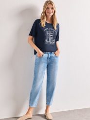 Street One Koszulka Kobiety Bawełna niebieski, 38. Niebieskie t-shirty damskie Street One, bez wzorów, z bawełny, street, bez kołnierzyka. Za 129.95 zł.