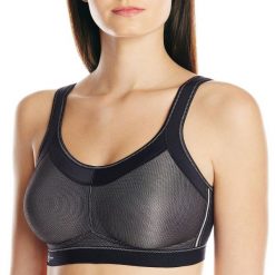 Stanik do biegania Momentum z wysoki poziomem podtrzymywania. Szare biustonosze ANITA ACTIVE, bez wzorów, z elastanu. Za 363.00 zł.