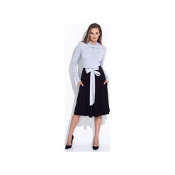 CZARNA SPÓDNICA MIDI Z KOKARDĄ W TALII. Czarne spódnice damskie Bien fashion, z bawełny, eleganckie. Za 109.00 zł.