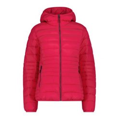 Kurtka puchowa z kapturem na zamek Sorona Aura damska CMP. Czerwone kurtki sportowe damskie CMP, na zimę, bez wzorów, z puchu, z kapturem, trekkingowe. Za 425.00 zł.