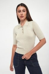 Sweter polo damski z lureksu LIU JO. Swetry damskie Liu Jo, m, bez wzorów, bez kołnierzyka, bez ramiączek, bez kaptura. Za 679.00 zł.