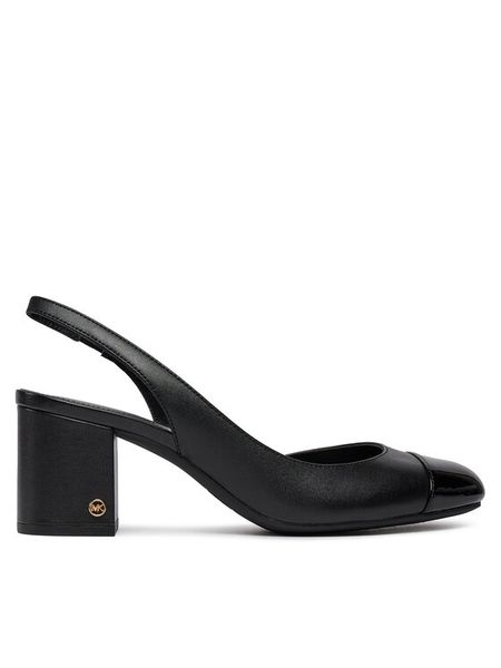 MICHAEL Michael Kors Czółenka Perla Flex Sling Pump 40R4PLMP1L Czarny. Czarne czółenka damskie MICHAEL Michael Kors, bez wzorów, ze skóry, bez obcasa, bez zapięcia. Za 449.99 zł.