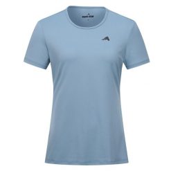 Koszulka damska Euro-Star Enya. Niebieskie koszulki sportowe damskie EURO-STAR, bez wzorów, bez kołnierzyka, bez ramiączek, do jazdy konnej. W wyprzedaży za 214.85 zł.